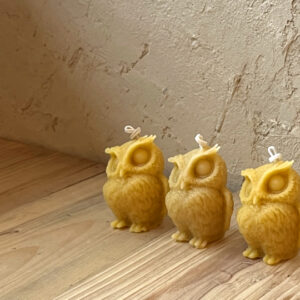 蜂蠟蠟燭 beeswax 貓頭鷹【kotobukirokets】使用長野縣產蜂蠟製作／手工蠟燭